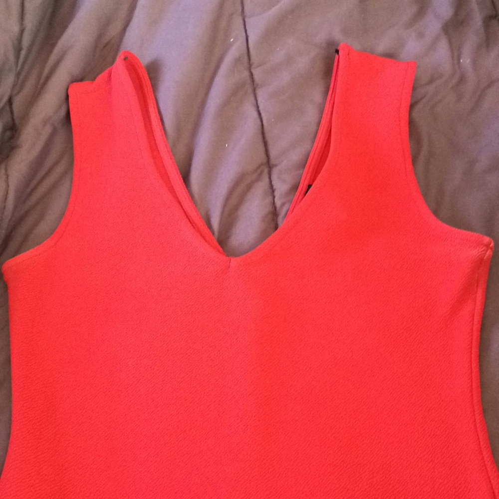 Forever 21 mini red dress with v-neck